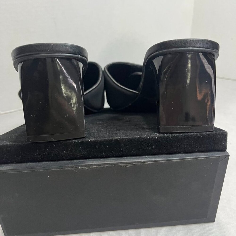 NEW Open Edit Cava Square Toe Mule Sandals Black Size 11 - Picture 8 of 12